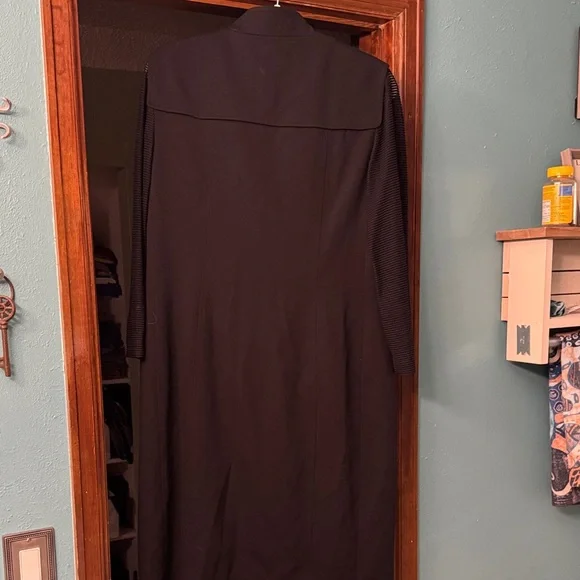 Akris Punto Black Long Sleeve Dress size 14 - Picture 6 of 6